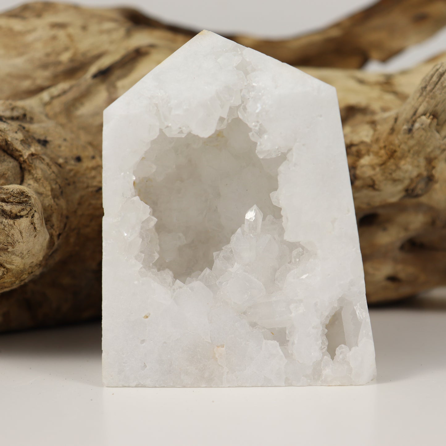 Clear Quartz Geode Tower