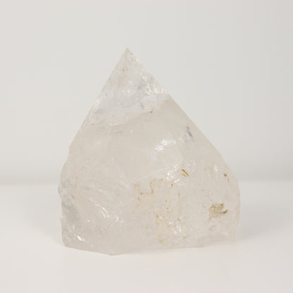 Clear Quartz Semi Polished Point