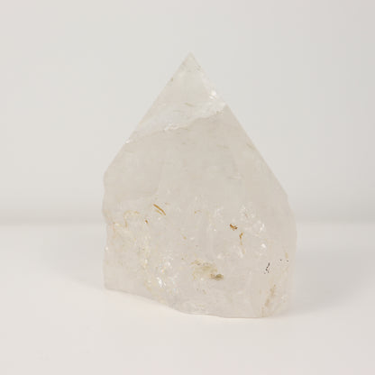 Clear Quartz Semi Polished Point