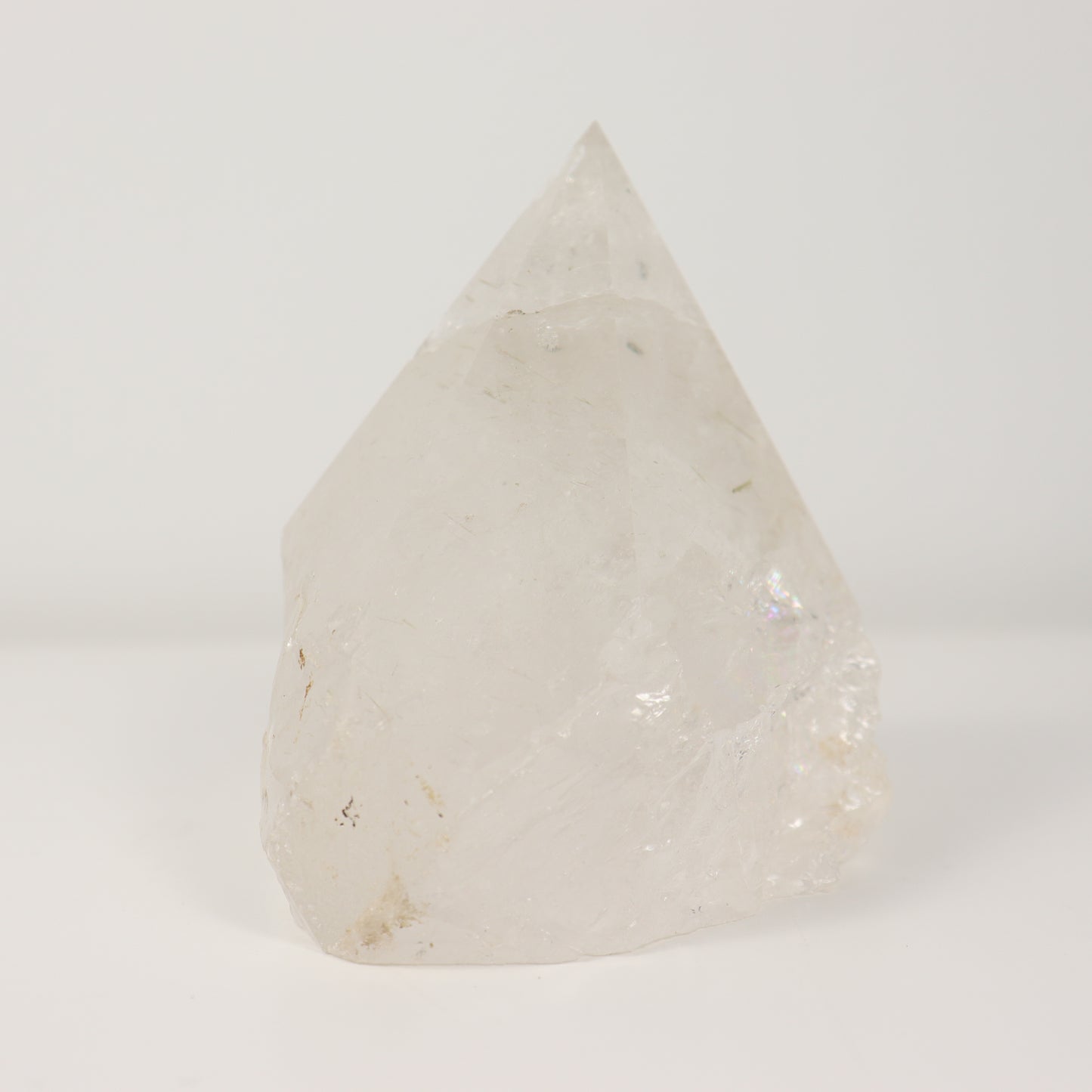 Clear Quartz Semi Polished Point