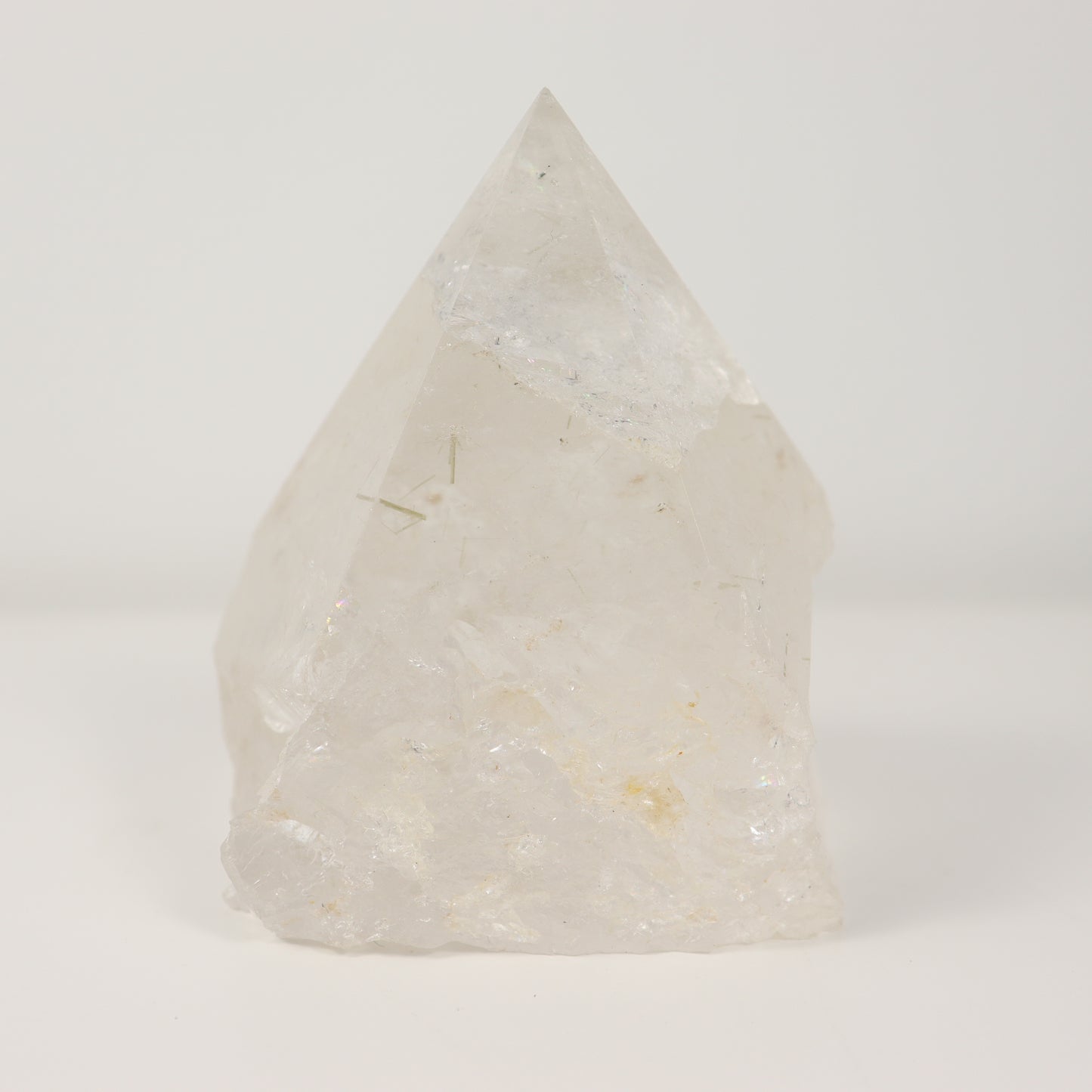 Clear Quartz Semi Polished Point