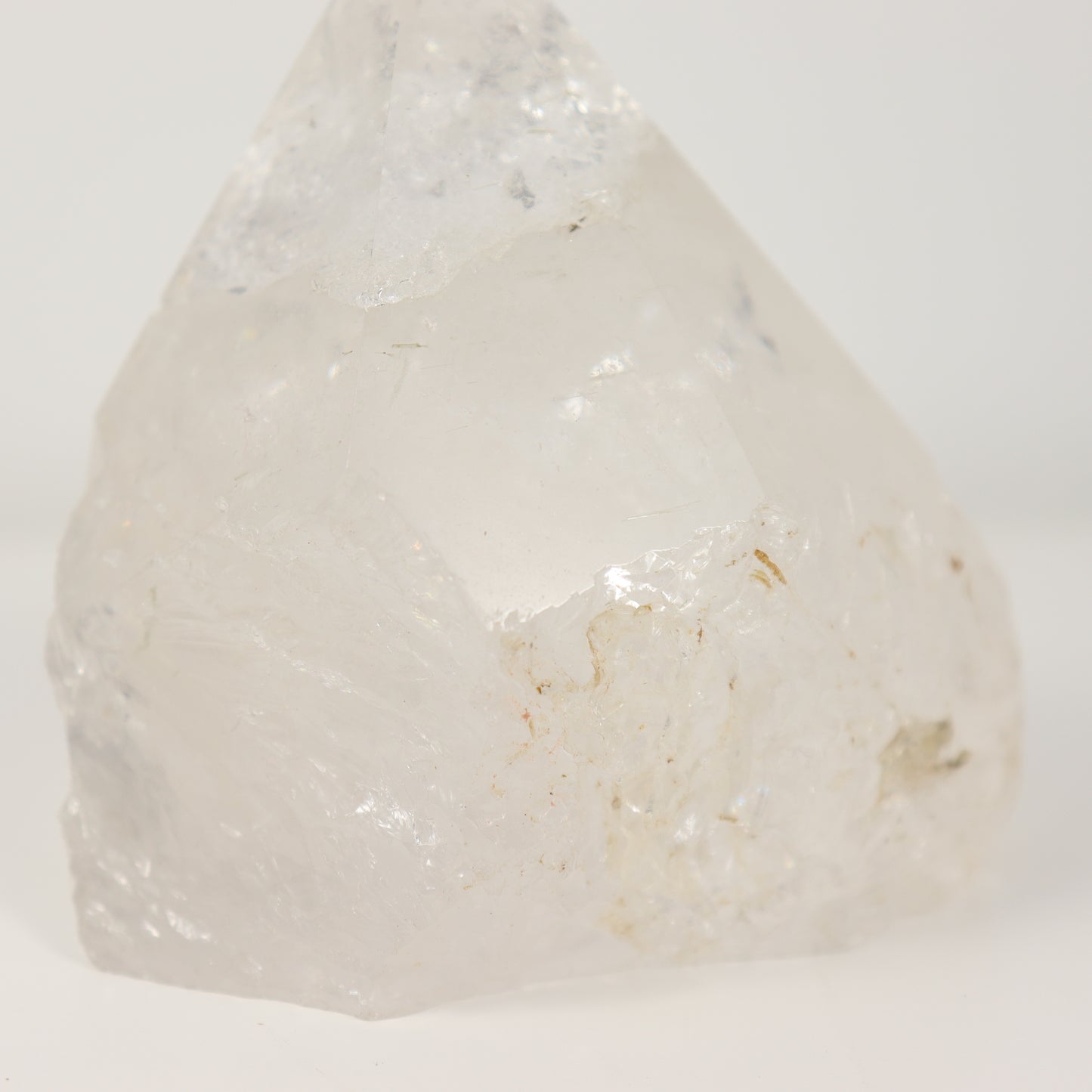 Clear Quartz Semi Polished Point