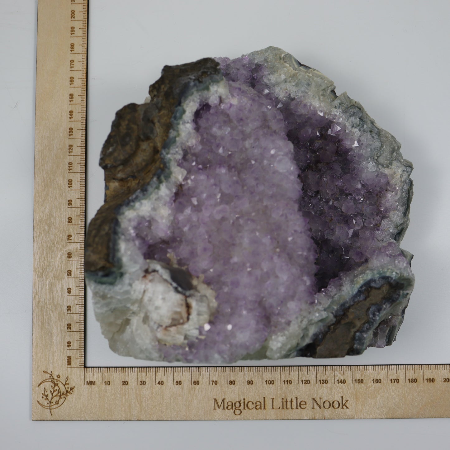 Amethyst Geode with Clear Quartz Inclusions