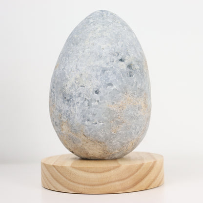 Celestite Semi-Polished Geode Egg 1153g